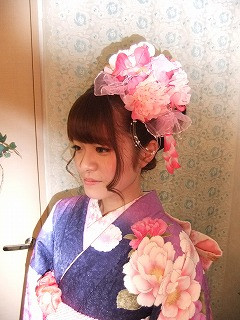 【祝・成人式】遠賀・岡垣・宗像　成人式のお嬢様方の　着付＆ヘアーセット＆メイク